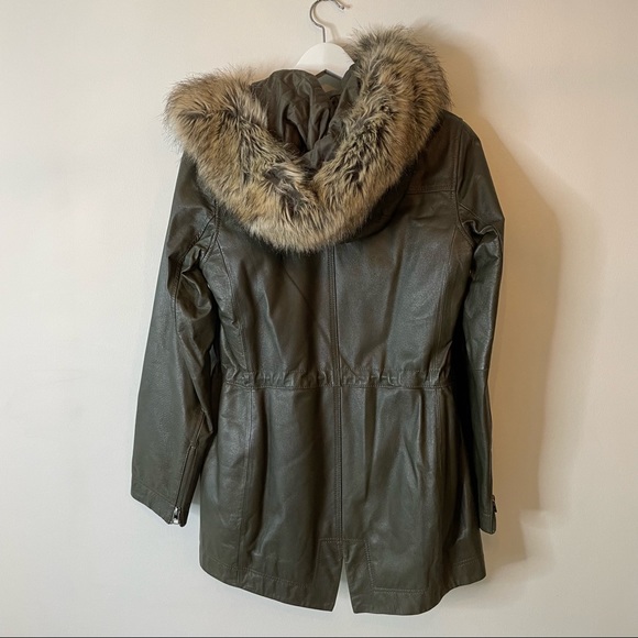 DANIER | Green Leather Winter Coat - Picture 10 of 10
